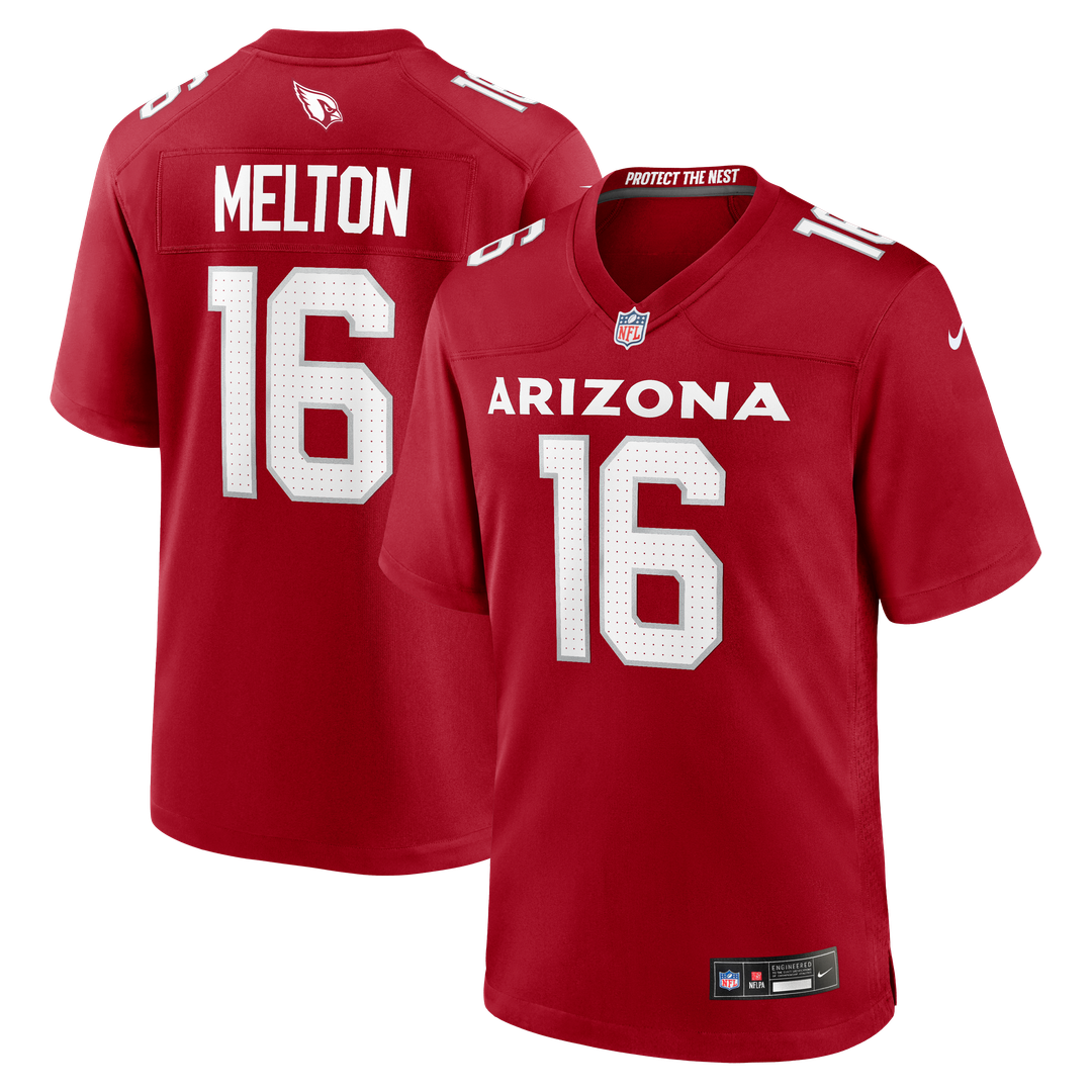 Arizona Cardinals Max Melton Nike Cardinal Team Game Jersey product image 1, provided for visual reference and product