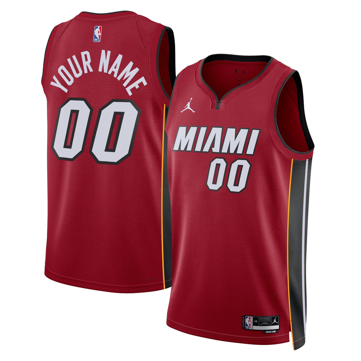 Miami Heat Jordan Statement Swingman Jersey - Custom - Unisex product image 1, provided for visual reference and product