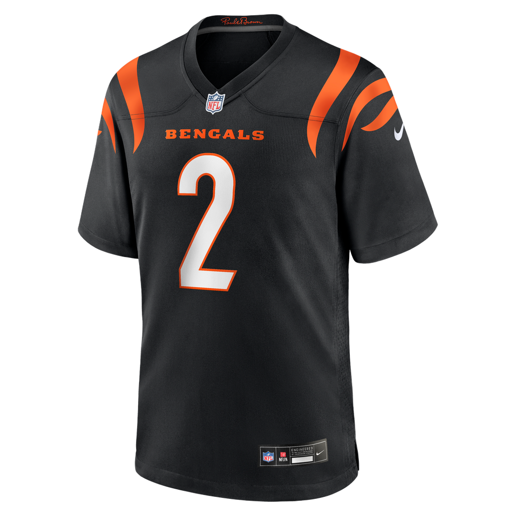 Cincinnati Bengals Evan McPherson Nike Black Game Jersey product image 2, provided for visual reference and product detail