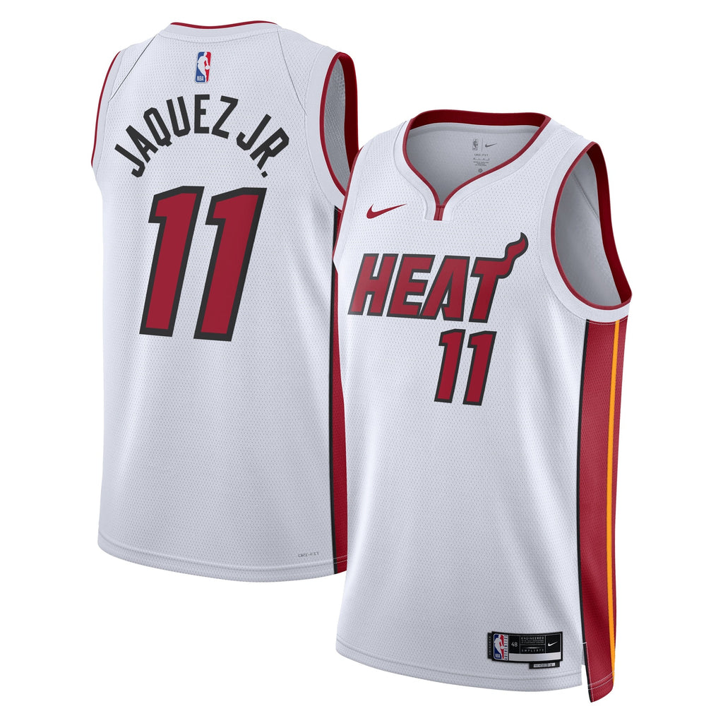 Miami Heat Nike Association Edition Swingman Jersey - White - Jaime Jaquez Jr. - Unisex product image 1, provided for visual