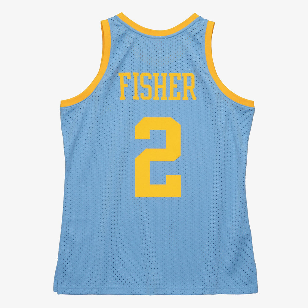 Los Angeles Lakers Mitchell & Ness Derek Fisher 2001 Swingman Authentic Jersey - Columbia Blue product image 4, provided for