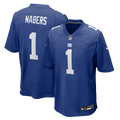 New York Giants Malik Nabers Nike Royal Player Game Jersey product image 1, provided for visual reference and product detail