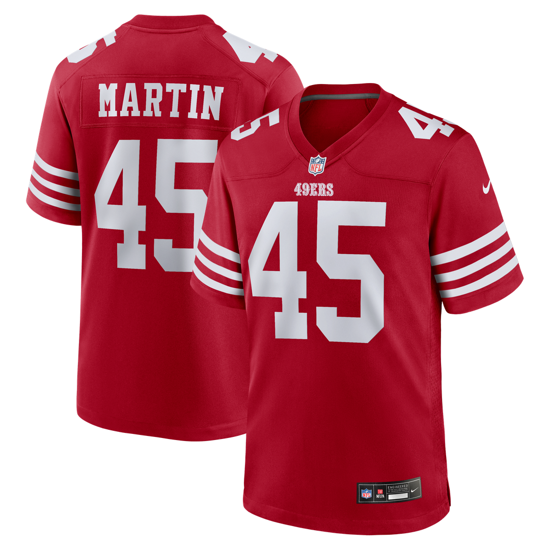 San Francisco 49ers Nick Martin Nike Scarlet Team Game Jersey product image 1, provided for visual reference and product