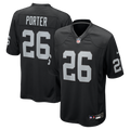 Las Vegas Raiders Darien Porter Nike Black Team Game Jersey product image 1, provided for visual reference and product