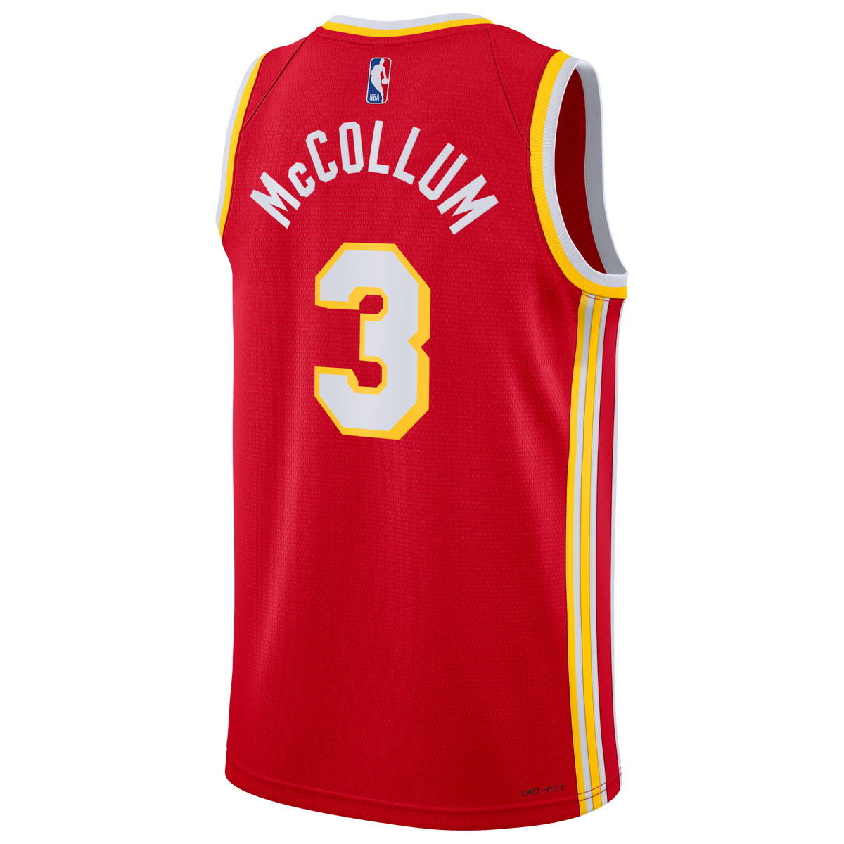 Atlanta Hawks Nike Icon Edition Swingman Jersey - Red - CJ McCollum - Unisex product image 4, provided for visual reference