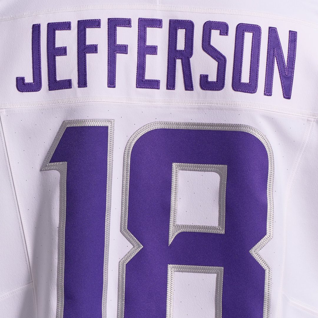 Minnesota Vikings Justin Jefferson Nike White Alternate Vapor F.U.S.E. Elite Player Jersey product image 11, provided for