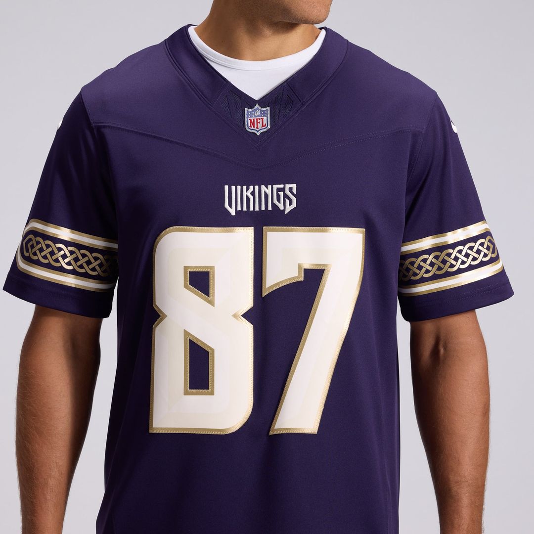 Minnesota Vikings T.J. Hockenson Nike Purple 2026 Rivalries Collection Stitched Limited Jersey product image 8, provided for