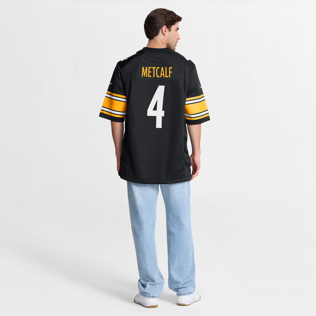 Pittsburgh Steelers DK Metcalf Nike Black Game Player Jersey product image 16, provided for visual reference and product