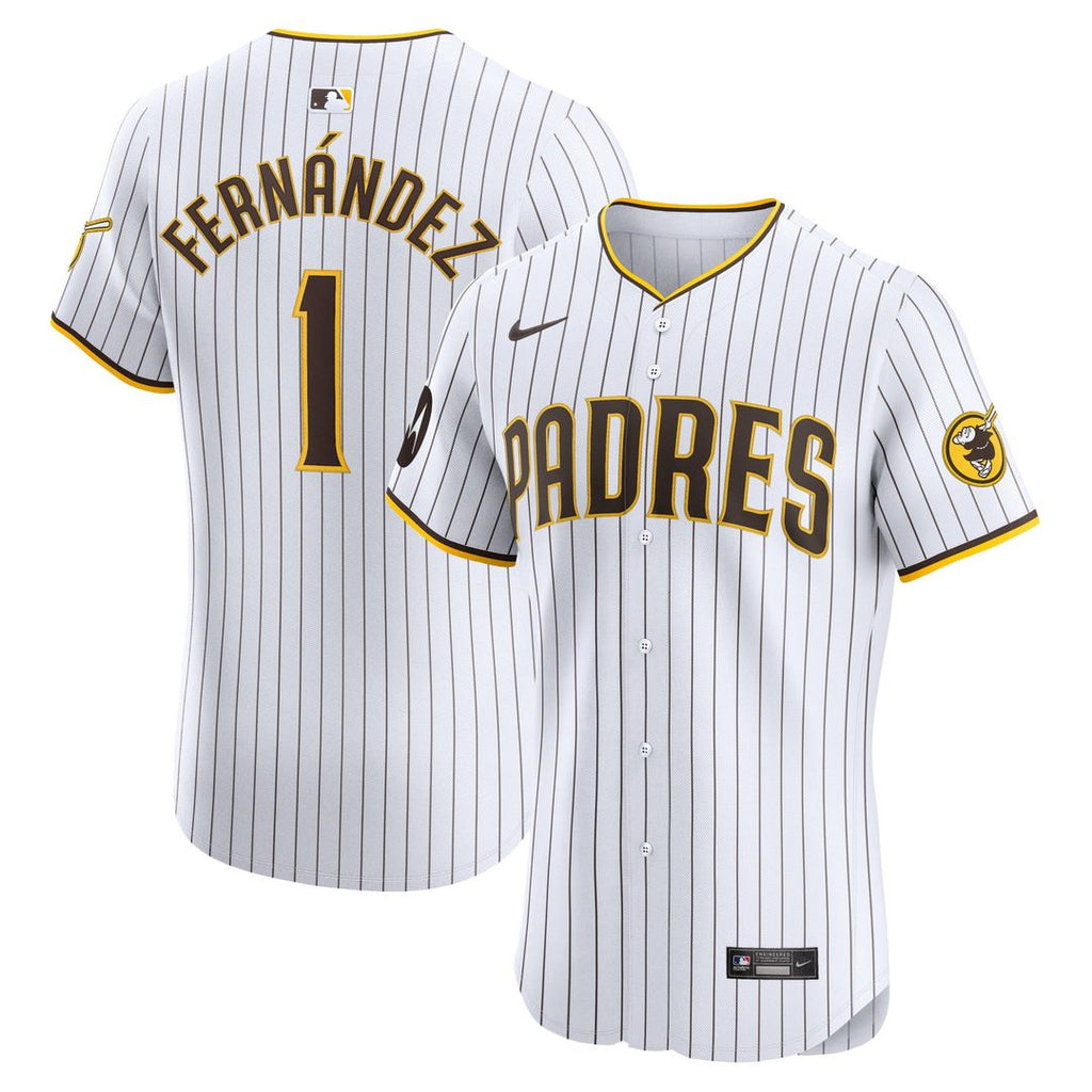 San Diego Padres Tony Fernández Nike White Home Elite Sponsor Patch Player Jersey product image 1, provided for visual