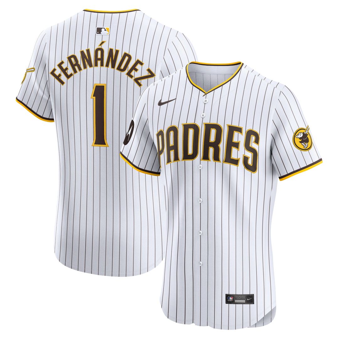 San Diego Padres Tony Fernández Nike White Home Elite Sponsor Patch Player Jersey product image 1, provided for visual