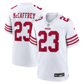 San Francisco 49ers Christian McCaffrey Nike White Game Player Jersey product image 1, provided for visual reference and