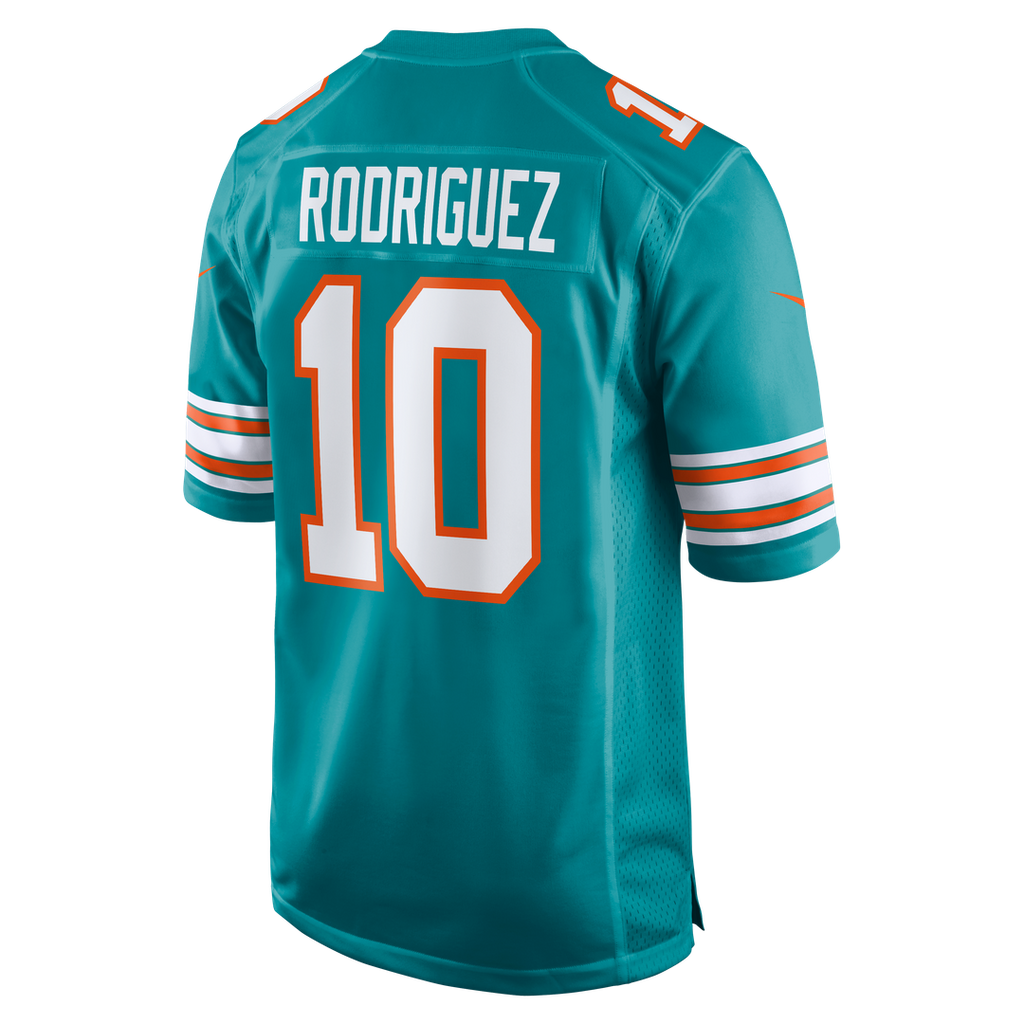 Miami Dolphins Jacob Rodriguez Nike Aqua Alternate Game Jersey product image 3, provided for visual reference and product