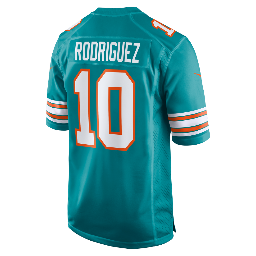 Miami Dolphins Jacob Rodriguez Nike Aqua Alternate Game Jersey product image 3, provided for visual reference and product