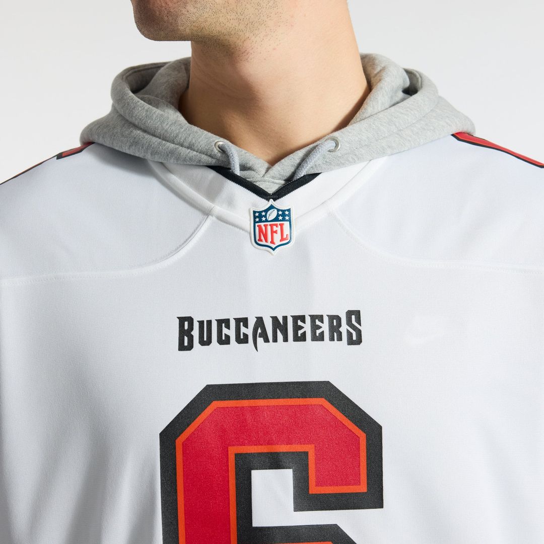 Tampa Bay Buccaneers Baker Mayfield Nike White Away Game Jersey product image 22, provided for visual reference and product