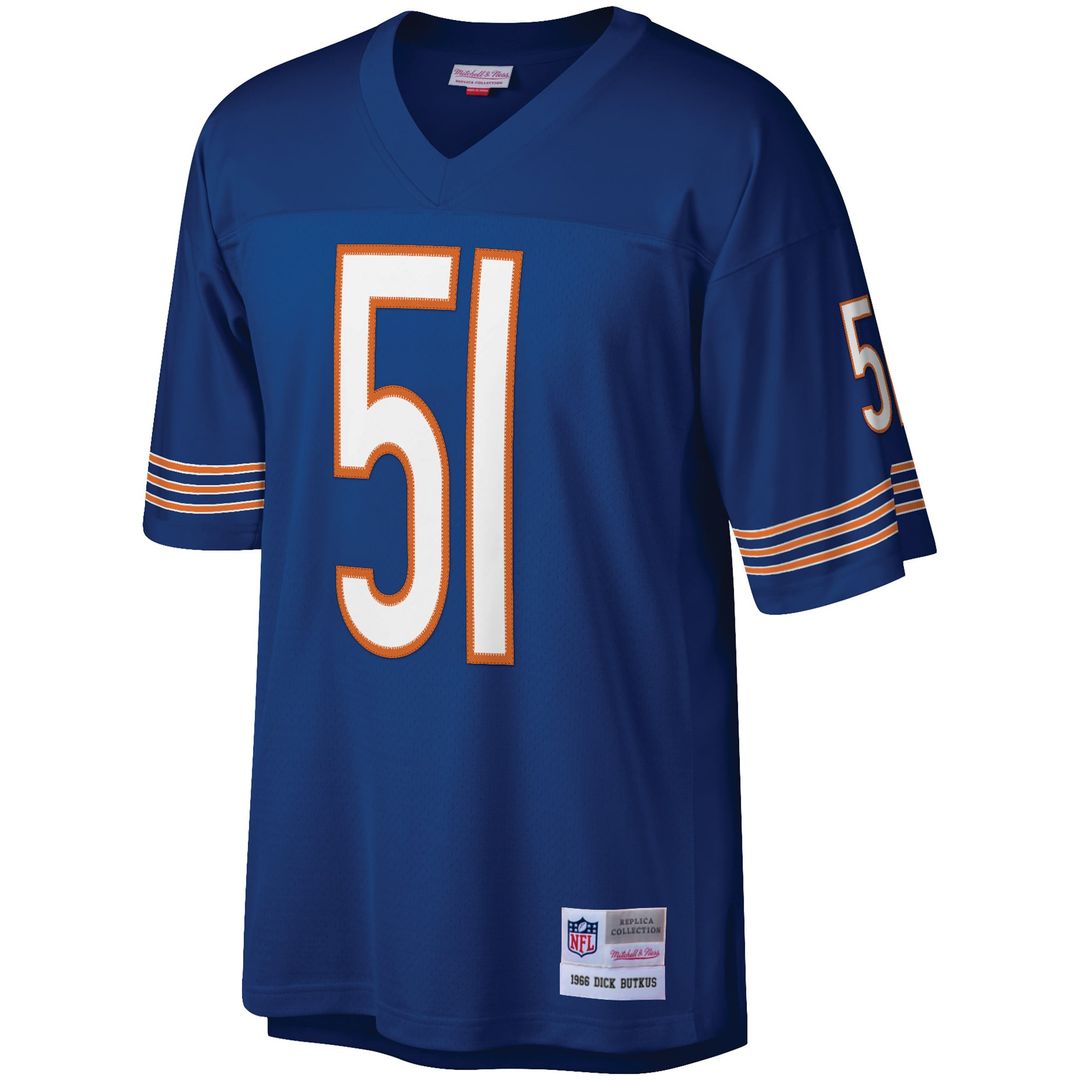 Chicago Bears Dick Butkus Mitchell & Ness Navy Retired Player Legacy Replica Jersey product image 2, provided for visual