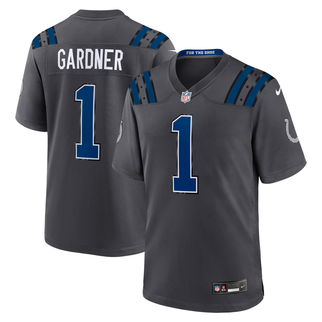 Indianapolis Colts Ahmad Sauce Gardner Nike Anthracite 2026 Rivalries Collection Game Jersey product image 1, provided for