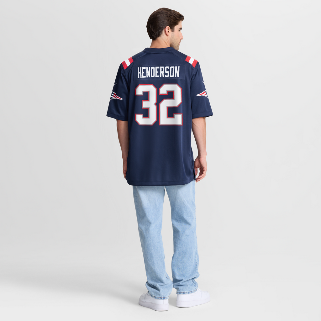 New England Patriots TreVeyon Henderson Nike Red Alternate Game Player Jersey product image 14, provided for visual