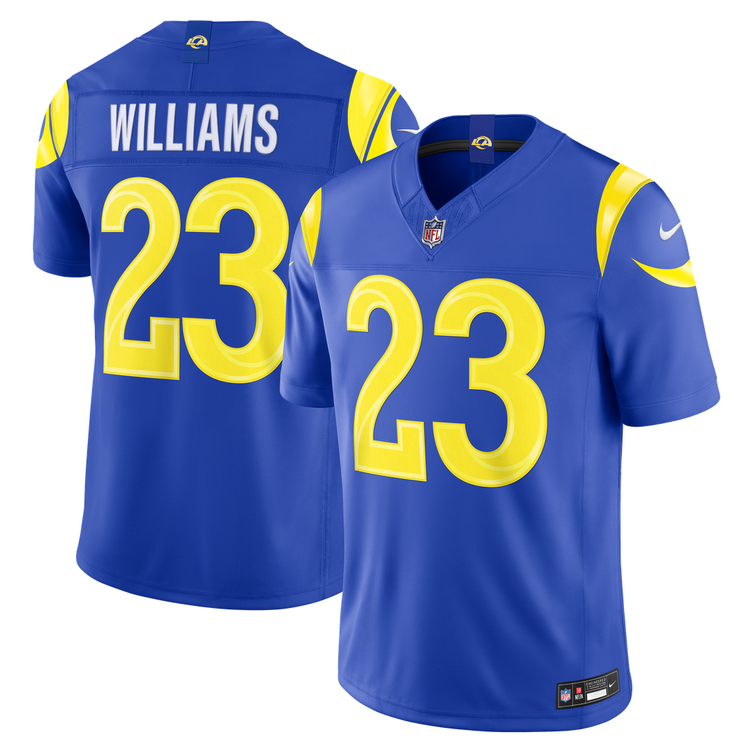 Los Angeles Rams Kyren Williams Nike Royal Team Vapor F.U.S.E. Stitched Limited Jersey product image 1, provided for visual