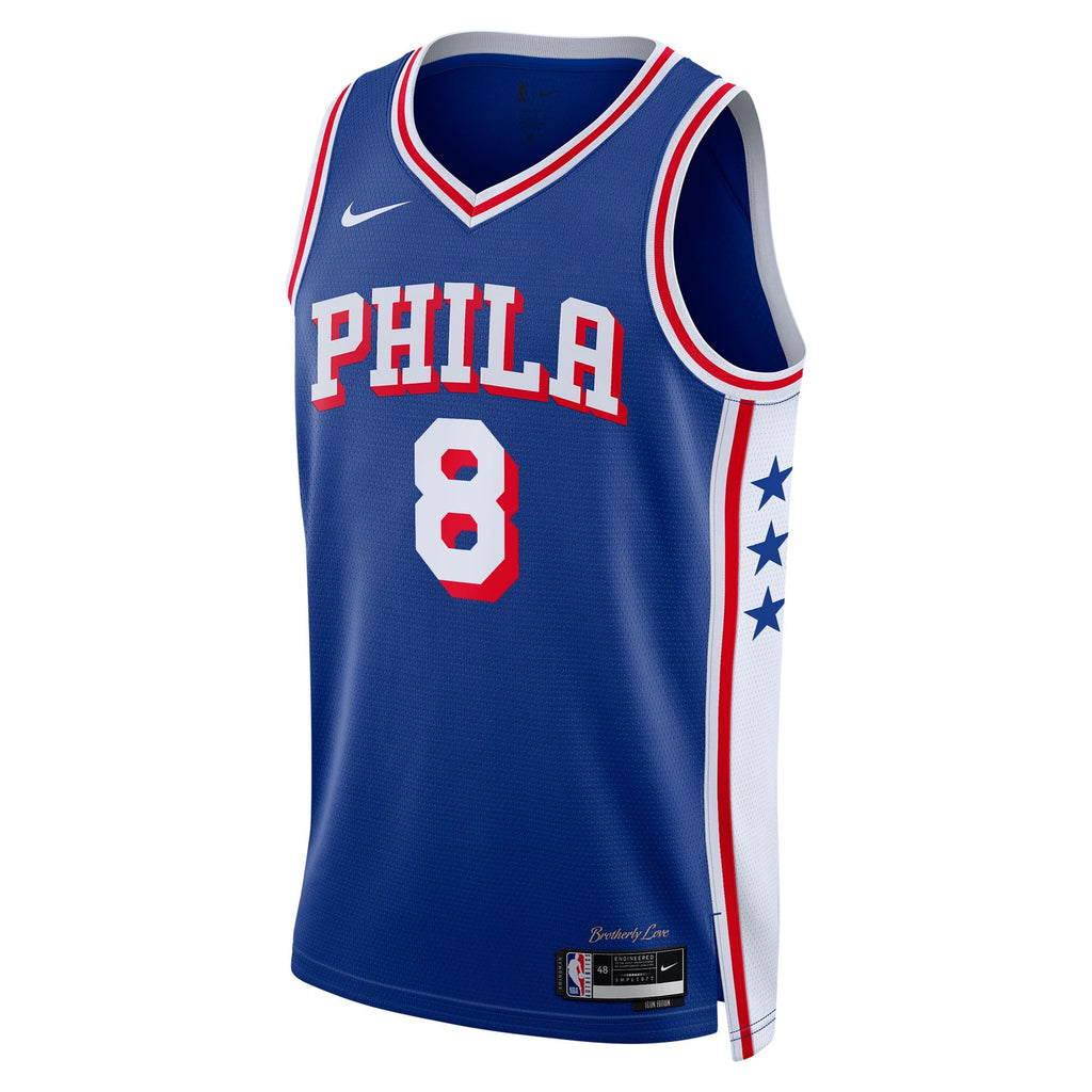Philadelphia 76ers Nike Icon Edition Swingman Jersey - Royal - Paul George - Unisex product image 3, provided for visual