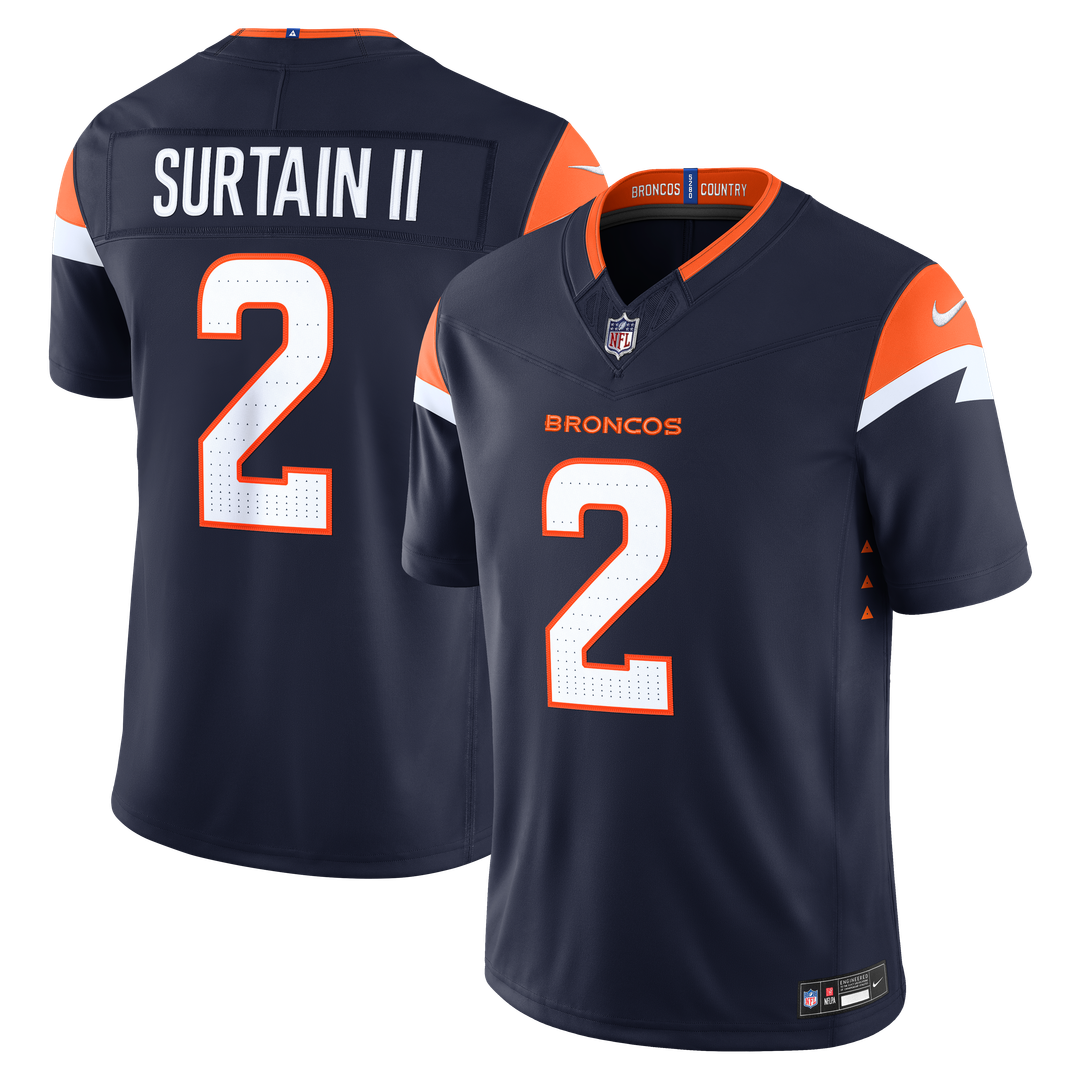 Denver Broncos Pat Surtain II Nike White Vapor F.U.S.E. Stitched Limited Jersey product image 21, provided for visual