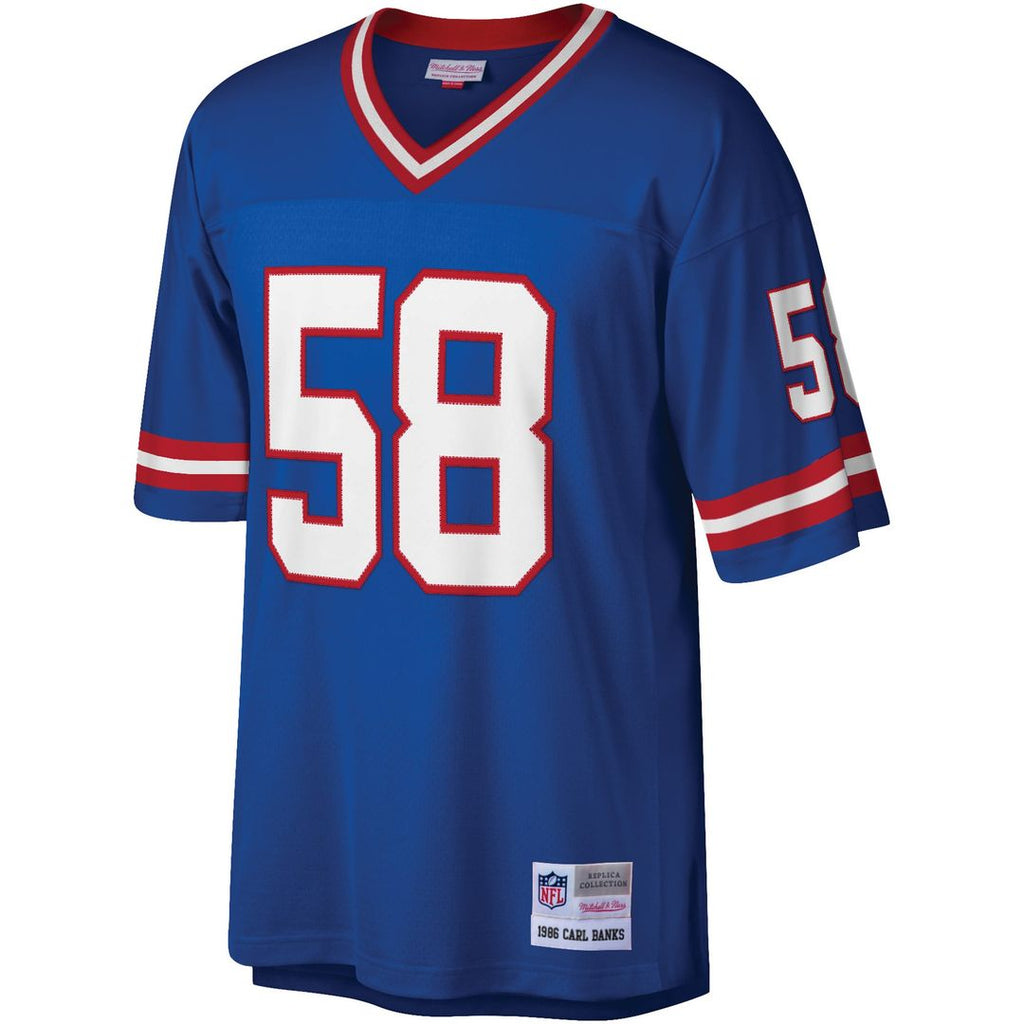 New York Giants Carl Banks Mitchell & Ness Royal Legacy Replica Jersey product image 2, provided for visual reference and