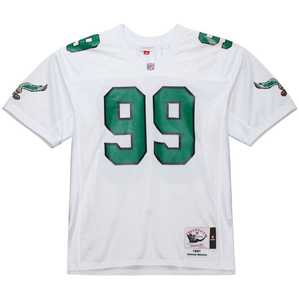 Philadelphia Eagles Jerome Brown Mitchell & Ness White 1991 Authentic Throwback Retired Player Jersey product image 2,