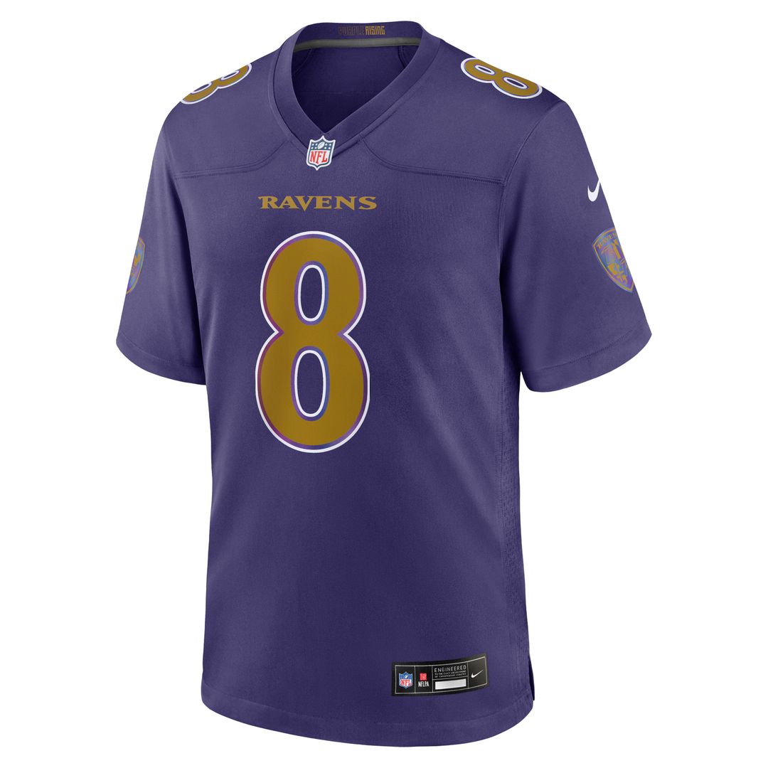 Baltimore Ravens Lamar Jackson Nike Purple Alternate Game Jersey product image 2, provided for visual reference and product