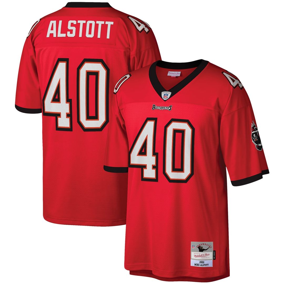 Tampa Bay Buccaneers Mike Alstott Mitchell & Ness Red Legacy Replica Jersey product image 4, provided for visual reference