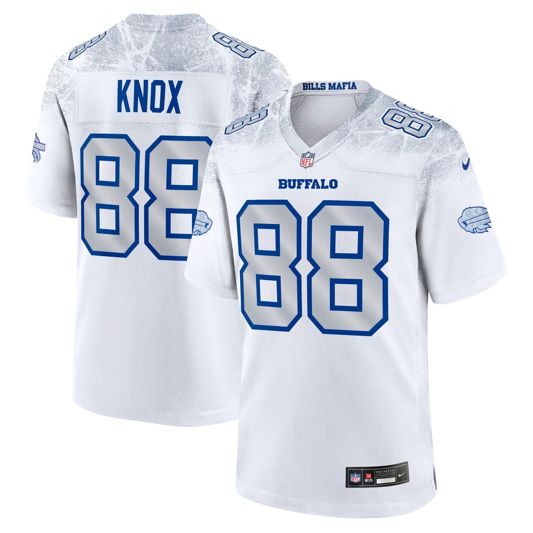 Buffalo Bills Dawson Knox Nike White Rivalries Collection Game Jersey product image 1, provided for visual reference and