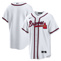 Atlanta Braves Nike White Home Big & Tall Replica Jersey product image 1, provided for visual reference and product detail