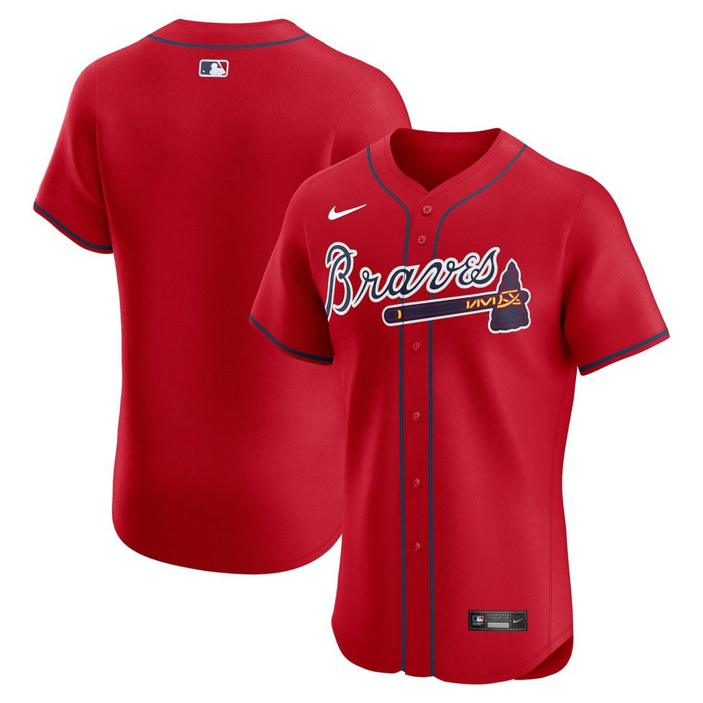 Atlanta Braves Nike Navy Alternate Elite Jersey product image 7, provided for visual reference and product detail review