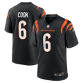 Cincinnati Bengals Bryan Cook Nike Black Team Game Jersey product image 1, provided for visual reference and product detail