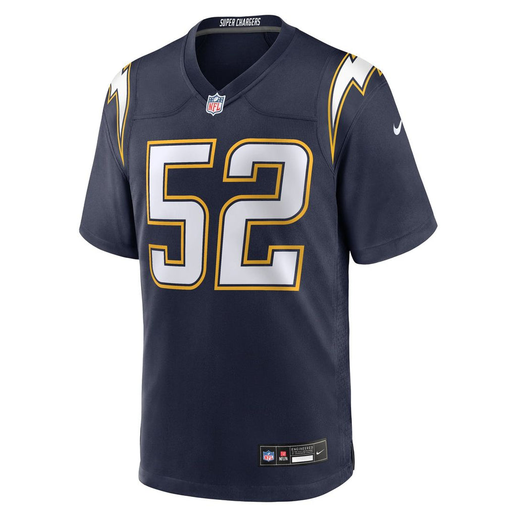 Los Angeles Chargers Khalil Mack Nike Navy Alternate Super Chargers Game Player Jersey product image 2, provided for visual