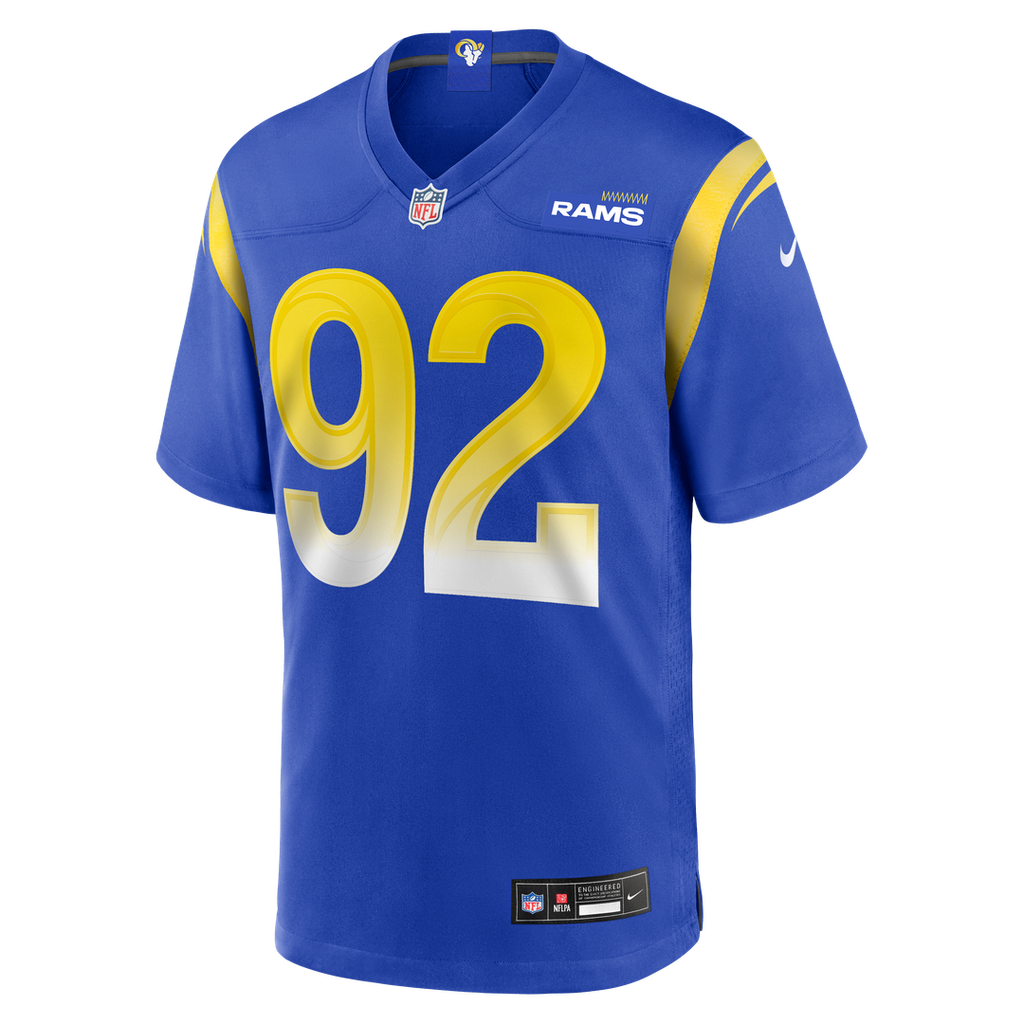 Los Angeles Rams Harrison Mevis Nike Royal Team Game Jersey product image 2, provided for visual reference and product