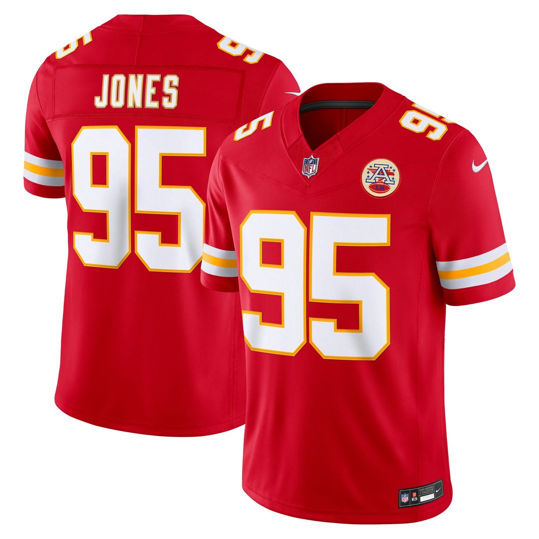Kansas City Chiefs Chris Jones Nike Red Team Vapor F.U.S.E. Stitched Limited Jersey product image 1, provided for visual