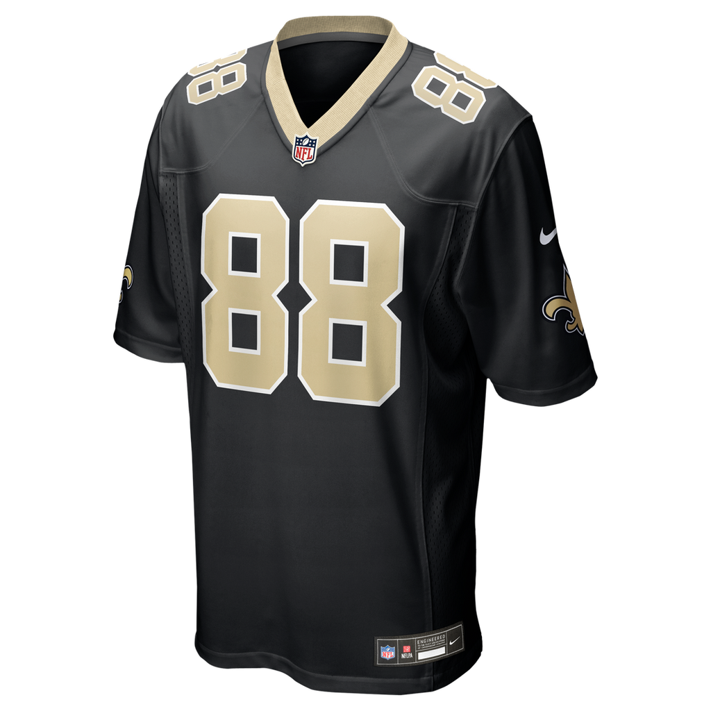 New Orleans Saints Shaquan Davis Nike Black Game Jersey product image 2, provided for visual reference and product detail