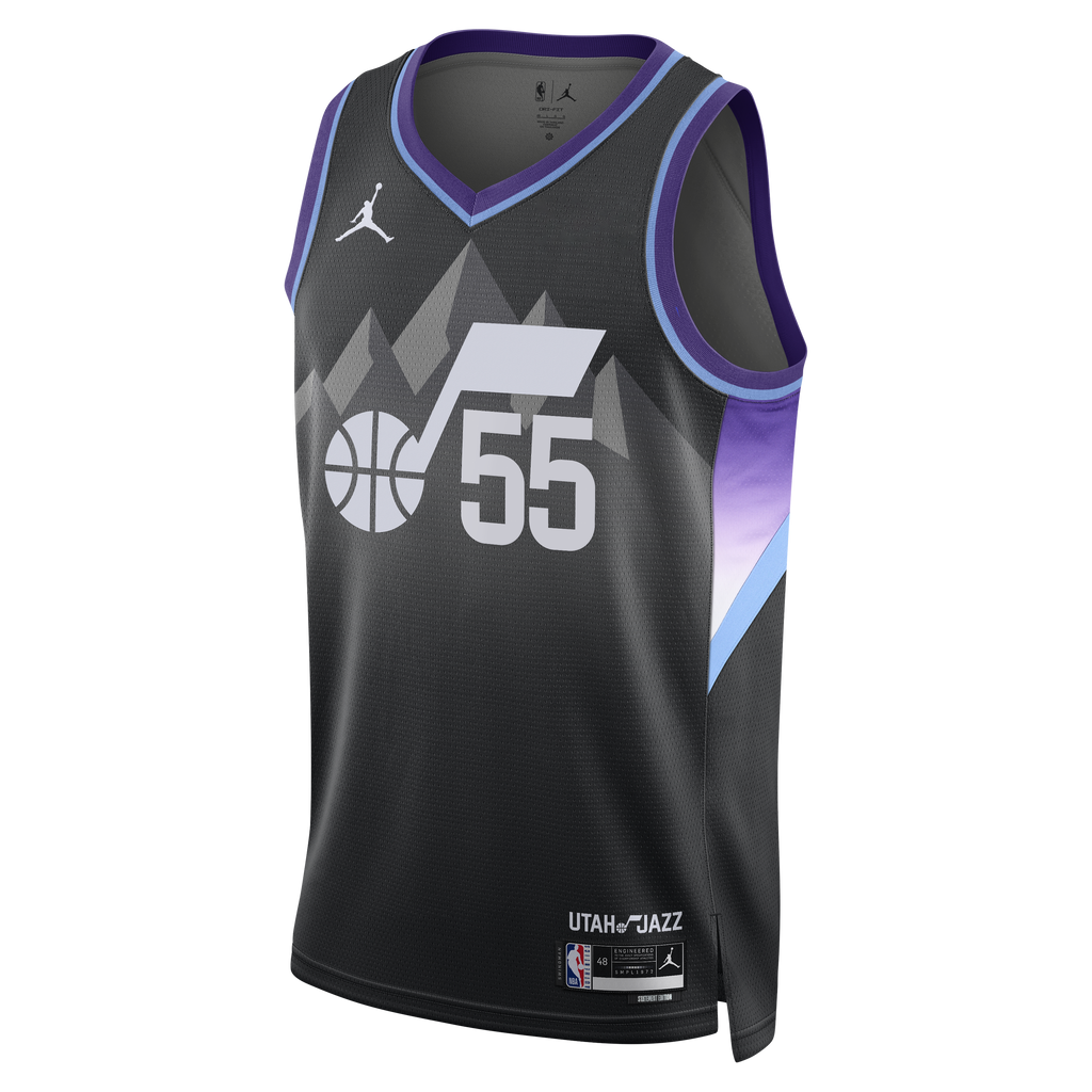Utah Jazz Jordan Brand Statement Edition Swingman Jersey - Black - John Konchar - Unisex product image 3, provided for