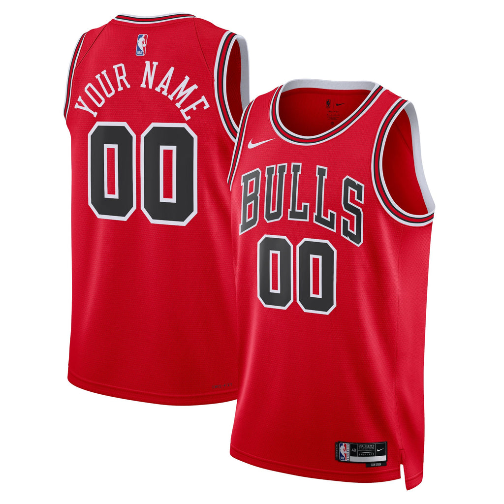 Chicago Bulls Nike Icon Swingman Jersey - Custom - Unisex product image 1, provided for visual reference and product detail