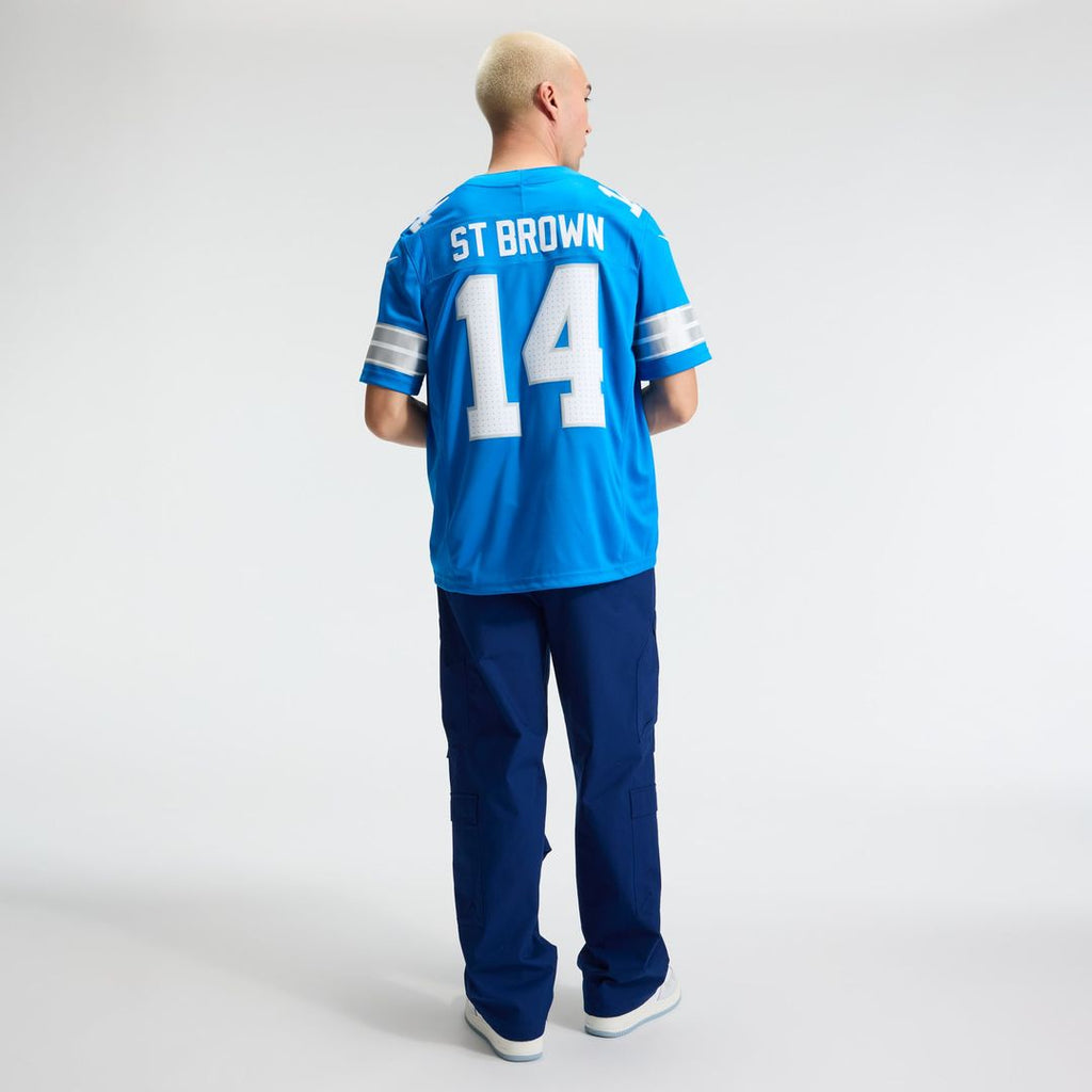 Detroit Lions Amon-Ra St. Brown Nike Blue Team Vapor F.U.S.E. Stitched Limited Jersey product image 5, provided for visual