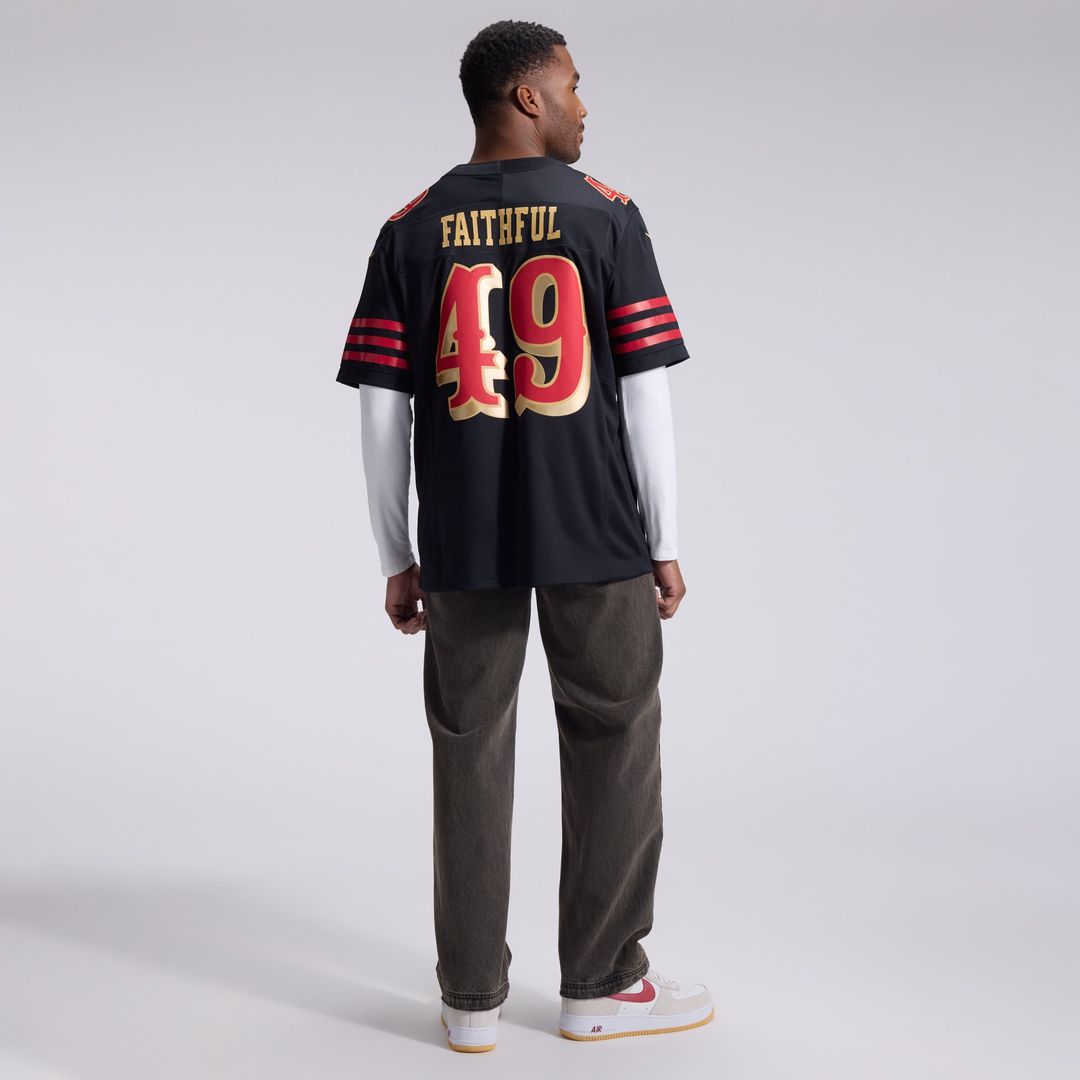 San Francisco 49ers The Faithful Nike Black Rivalries Collection Stitched Limited Jersey product image 5, provided for
