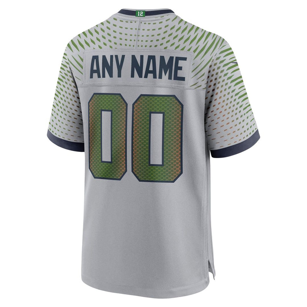 Seattle Seahawks Nike Gray Rivalries Collection Custom Game Jersey product image 3, provided for visual reference and