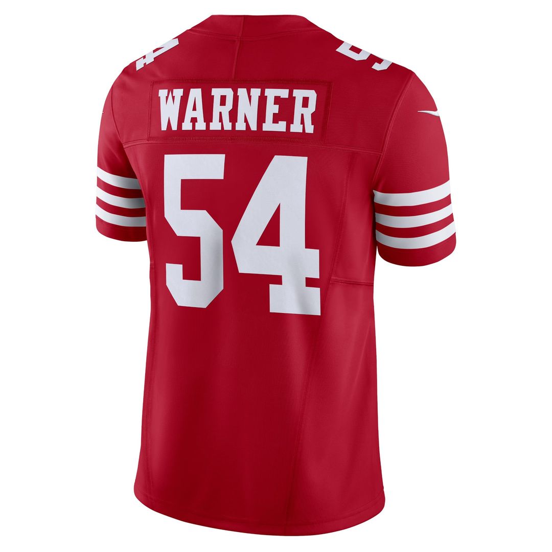 San Francisco 49ers Fred Warner Nike Scarlet Vapor F.U.S.E. Limited Jersey product image 3, provided for visual reference