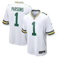 Green Bay Packers Micah Parsons Nike White Game Player Jersey product image 1, provided for visual reference and product