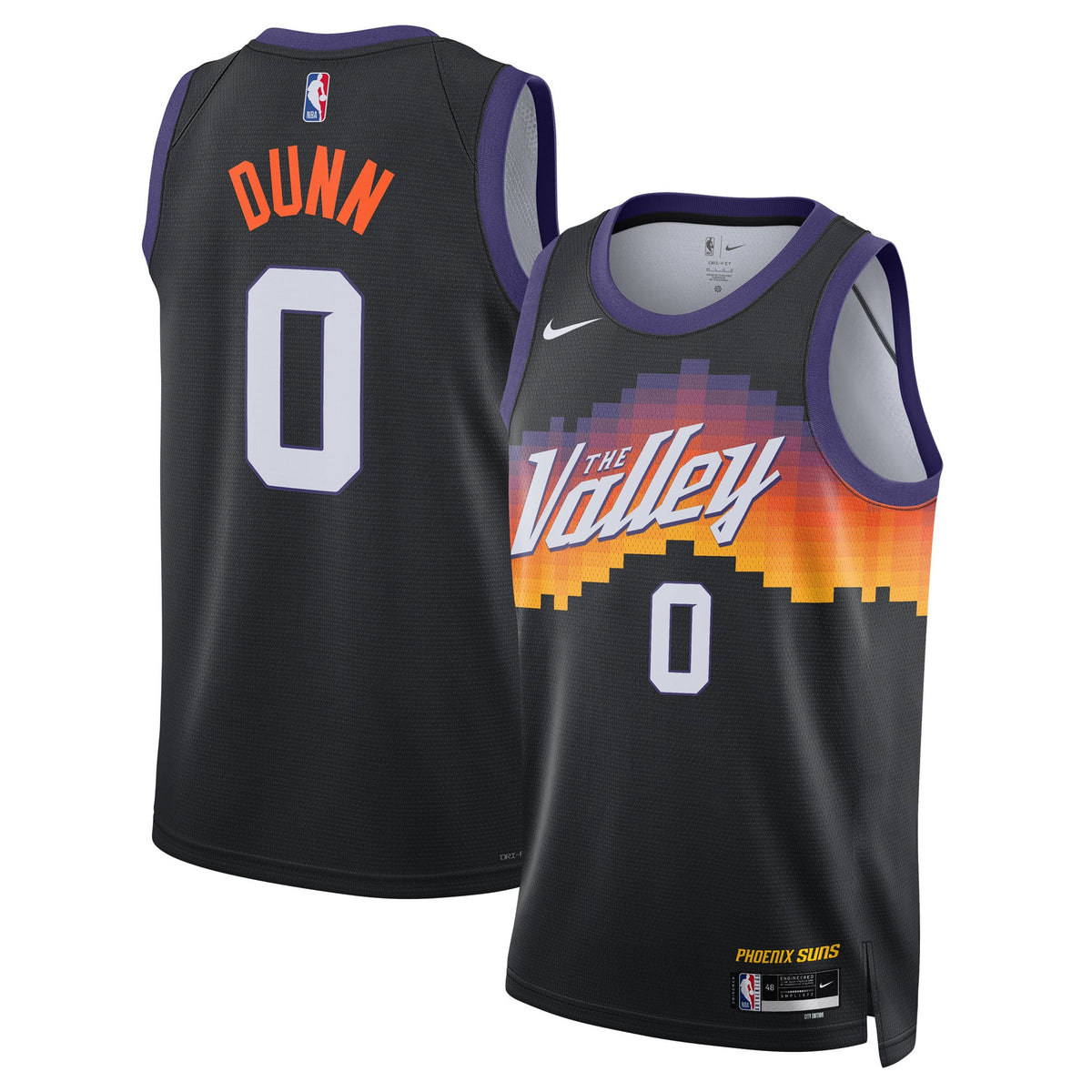 Phoenix Suns Nike 2025/26 City Edition Swingman Jersey - Black - Ryan Dunn - Unisex product image 1, provided for visual