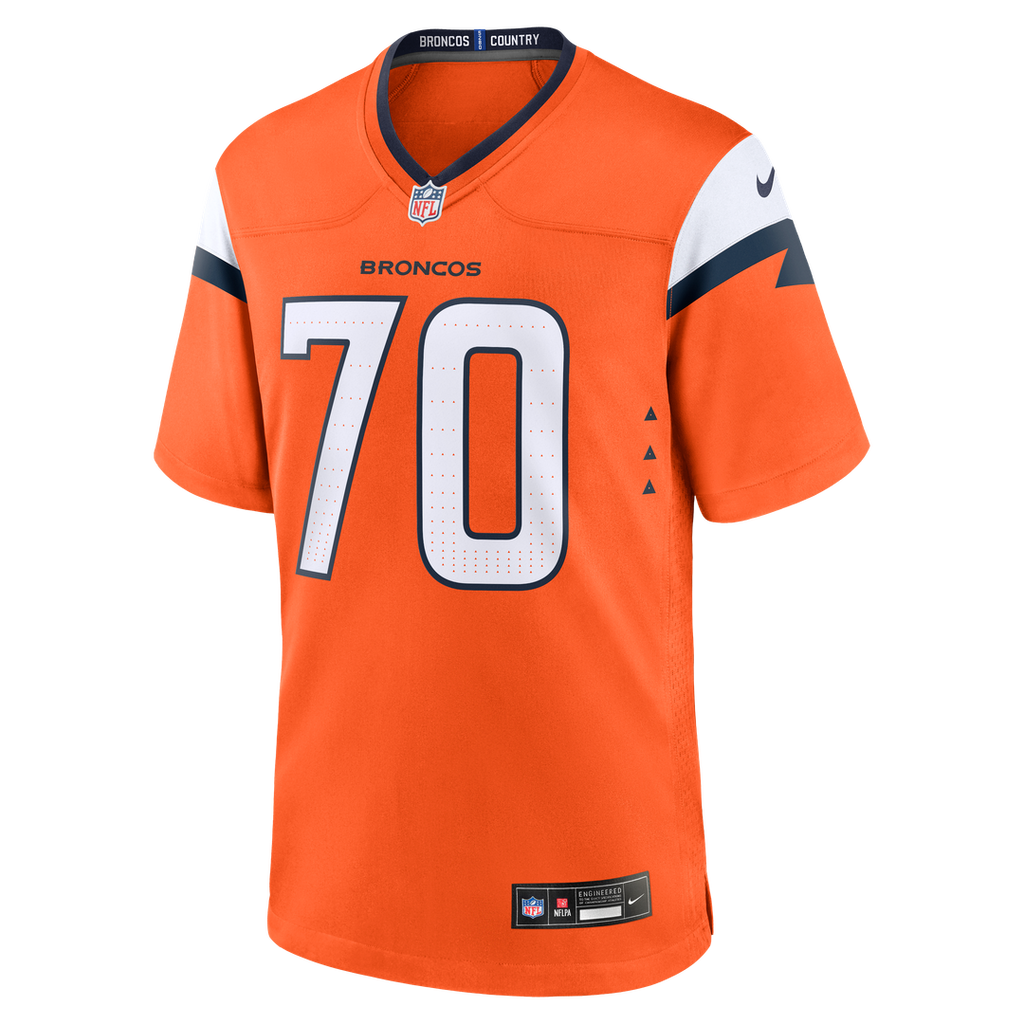 Denver Broncos Marques Cox Nike Orange Team Game Jersey product image 2, provided for visual reference and product detail