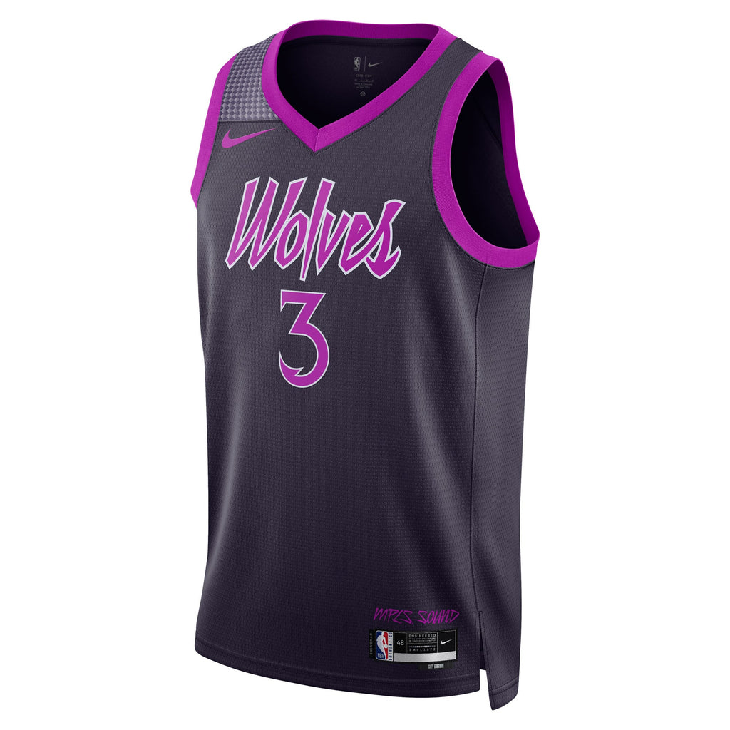 Minnesota Timberwolves Nike 2025/26 City Edition Swingman Jersey - Black - Jaden McDaniels - Unisex product image 3,