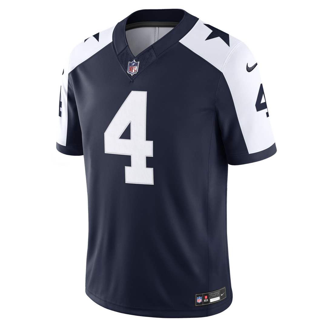 Dallas Cowboys Dak Prescott Nike Navy Alternate Vapor F.U.S.E. Stitched Limited Jersey product image 2, provided for visual