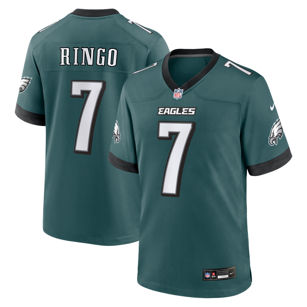 Philadelphia Eagles Kelee Ringo Nike Midnight Green Team Game Jersey product image 1, provided for visual reference and