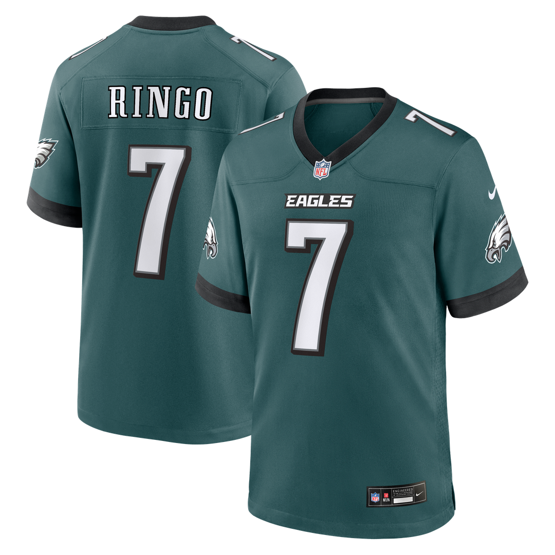 Philadelphia Eagles Kelee Ringo Nike Midnight Green Team Game Jersey product image 1, provided for visual reference and