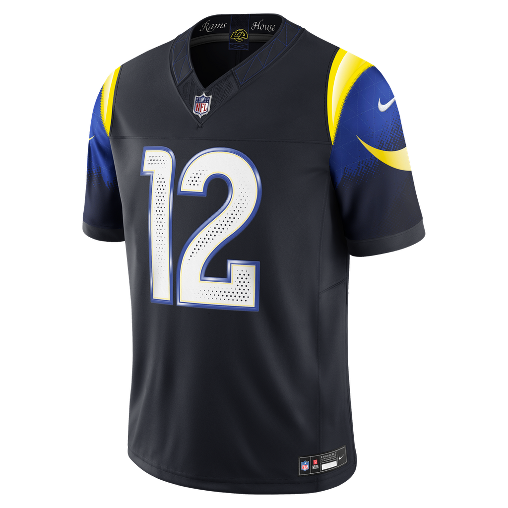 Los Angeles Rams Puka Nacua Nike Dark Blue Rivalries Collection Stitched Limited Jersey product image 6, provided for visual